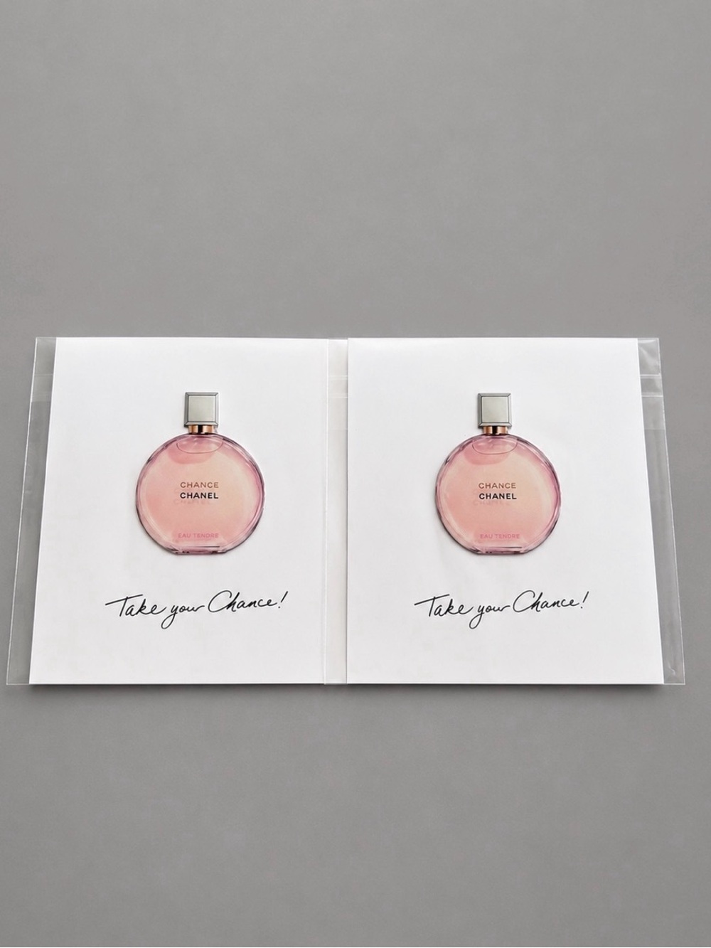 CHANEL Chance Eau Tendre Perfume Bottle Sticker Set of 2